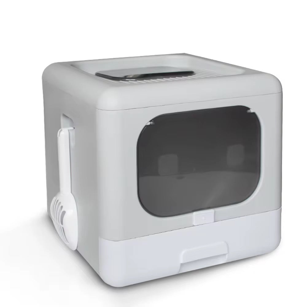 Cat Litter Box with Scoop and Tray