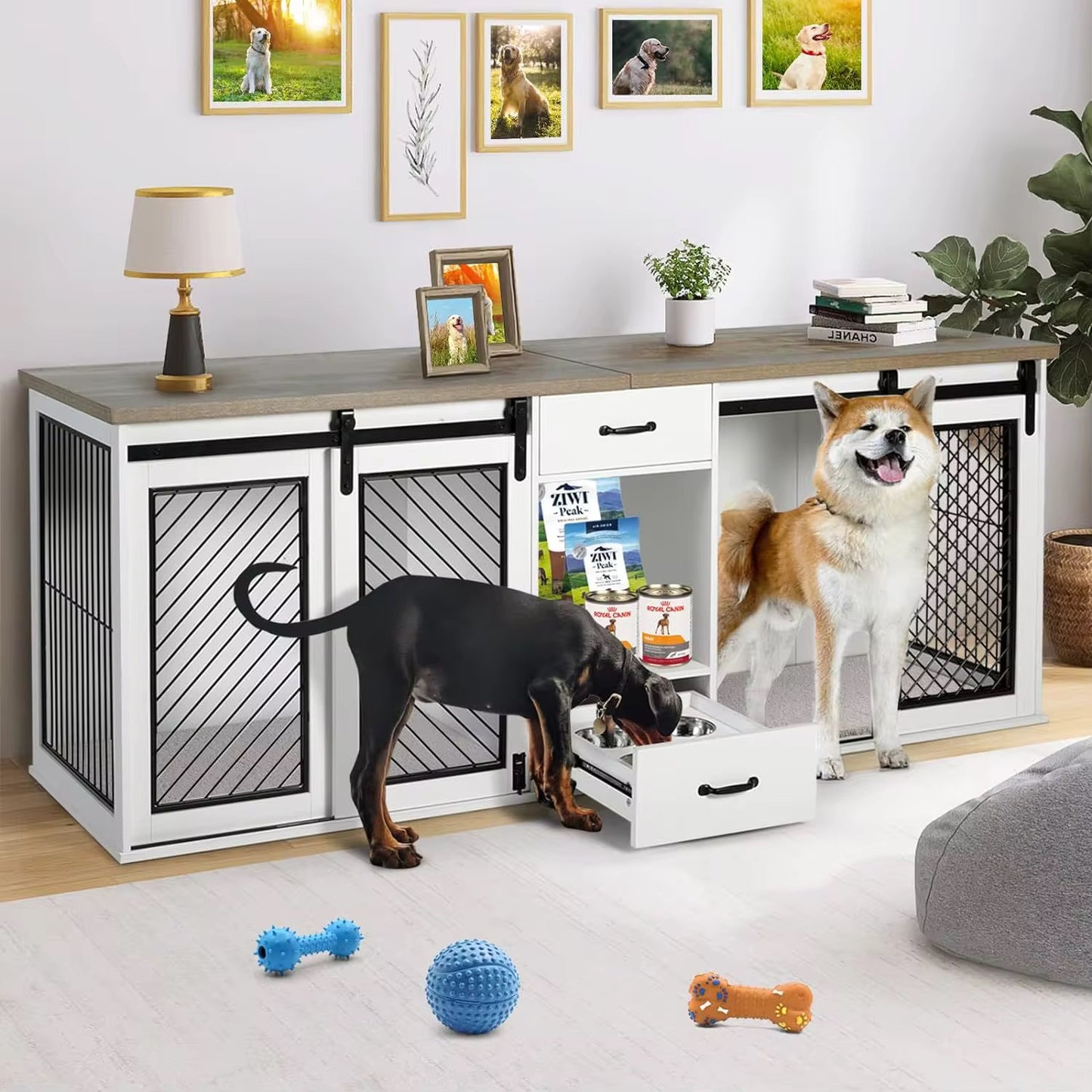 Extra Large Double Kennel Dog Crate