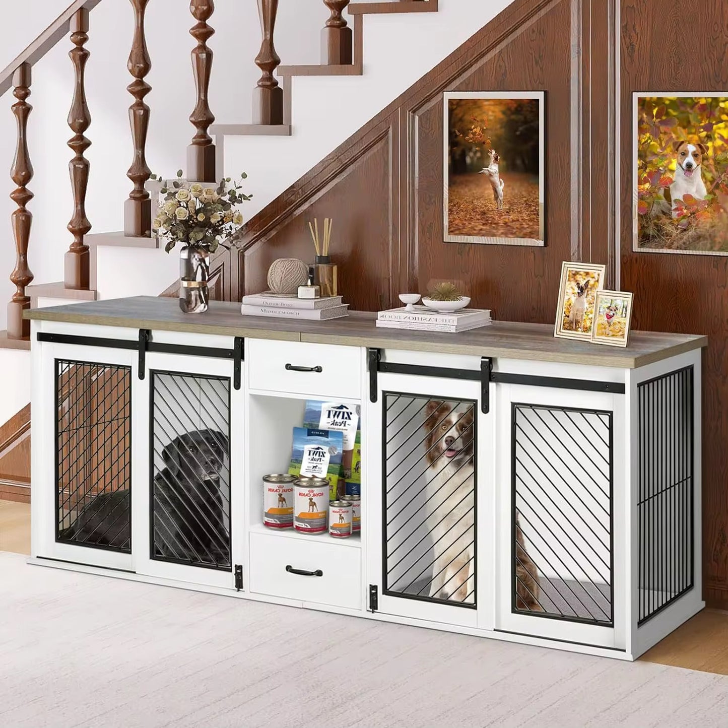 Extra Large Double Kennel Dog Crate