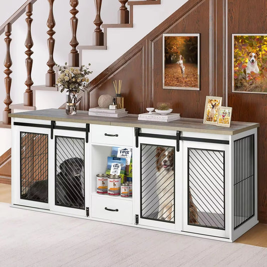Extra Large Double Kennel Dog Crate