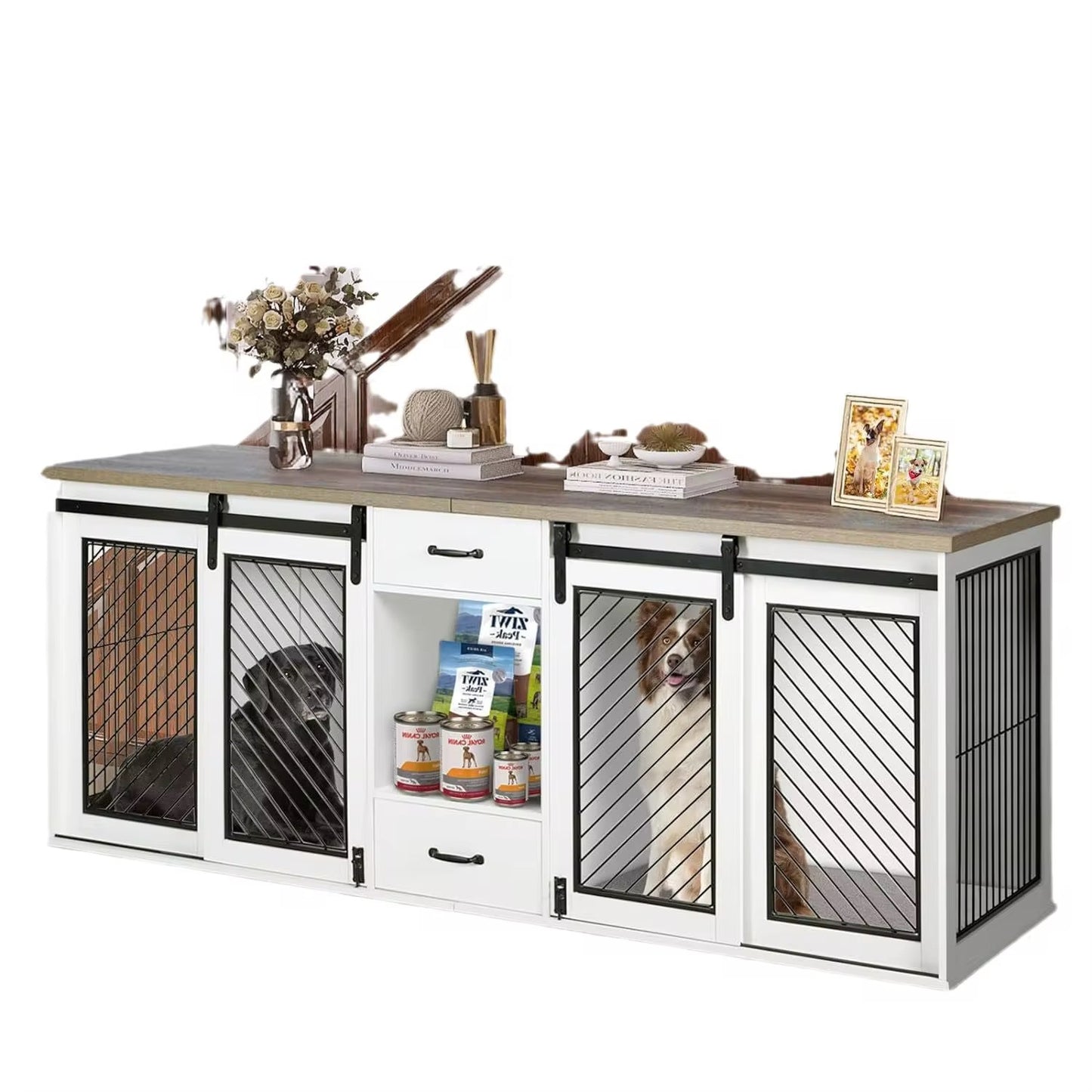 Extra Large Double Kennel Dog Crate