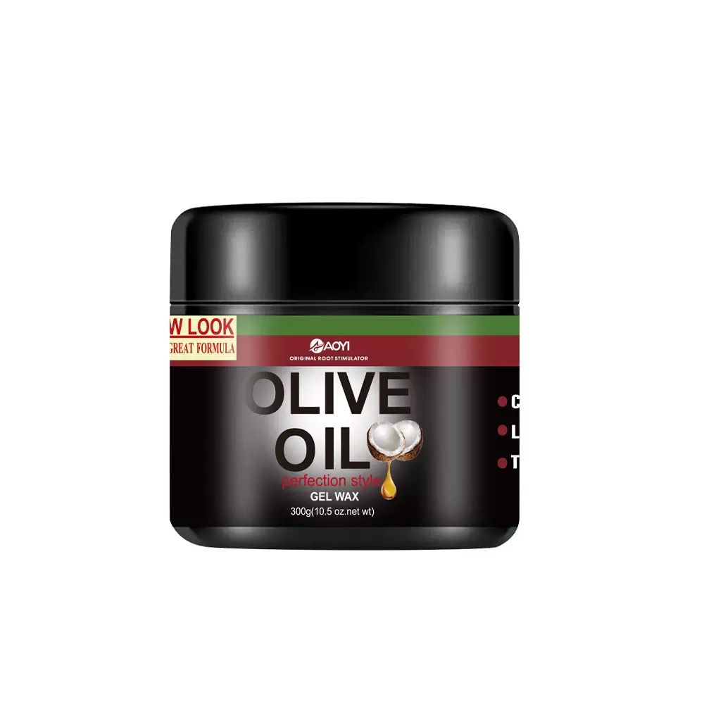 Natural Olive Oil Hair Styling Set inclusive of Hair Edge Modification Gel, Fluffy Curling Oil and Spray, Gel Wax