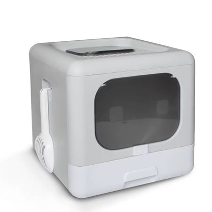 Cat Litter Box with Scoop and Tray