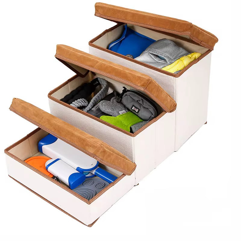 Foldable Dog Stairs with Storage Box