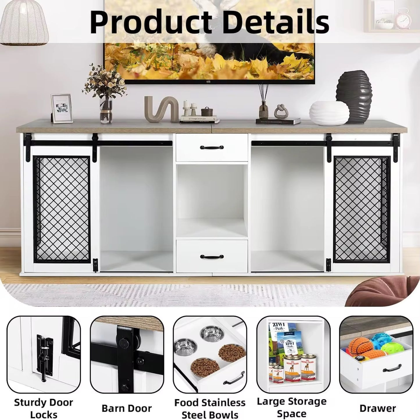 Extra Large Double Kennel Dog Crate